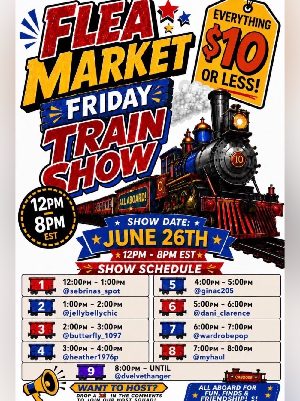 Up coming trains💃💋😘Heather1976p is live 🚂 Low Starts!! Only pay one shipp label!